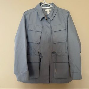 BABY BLUE UTILITY JACKET WITH ZIPPER